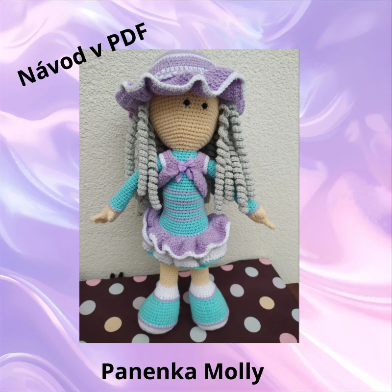 Háčkovaná Panenka Molly - krok za krokem