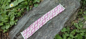 Náramek z korálků Preciossa - Pink Diamond Glow