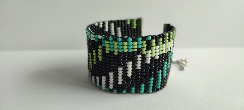 Náramek z korálků Preciossa - Emerald Waves
