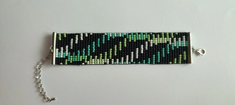 Náramek z korálků Preciossa - Emerald Waves