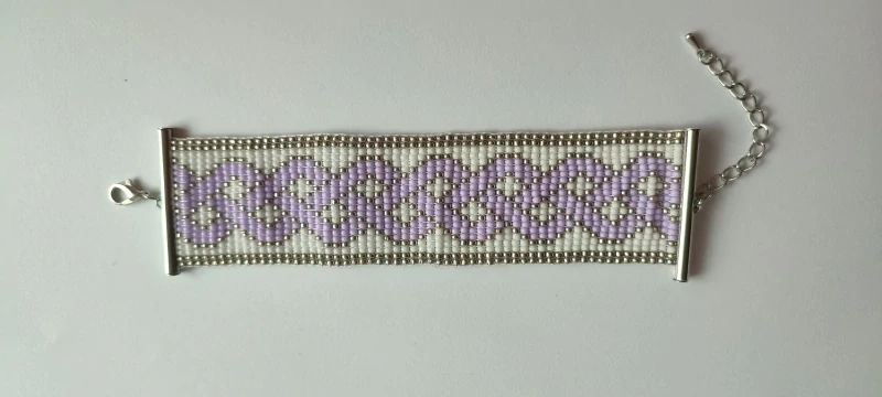Náramek z korálků Preciossa - Lavender Grace